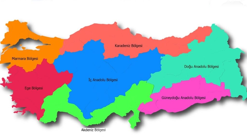 Türkiye İller Haritası : 81 İl Haritası ve Güncel Bilgiler Türkiye bölge haritası