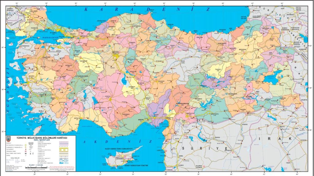Türkiye İller Haritası : 81 İl Haritası ve Güncel Bilgiler Türkiye İller Haritası
