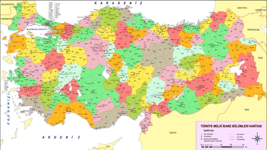 Türkiye İller Haritası : 81 İl Haritası ve Güncel Bilgiler 81 il haritası